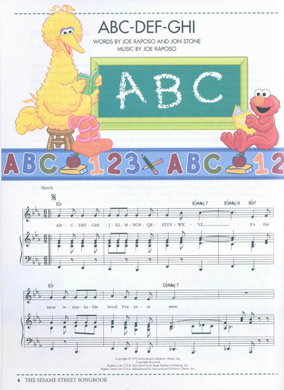 The Sesame Street Songbook Piano-Vocal-Guitar