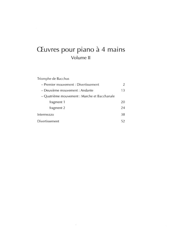 Claude Debussy Œuvres pour Piano à 4 Mains Volume Ⅱ