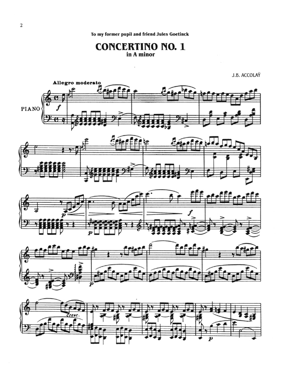 J. B. Accolay【Three Concertinos】for Violin and Piano